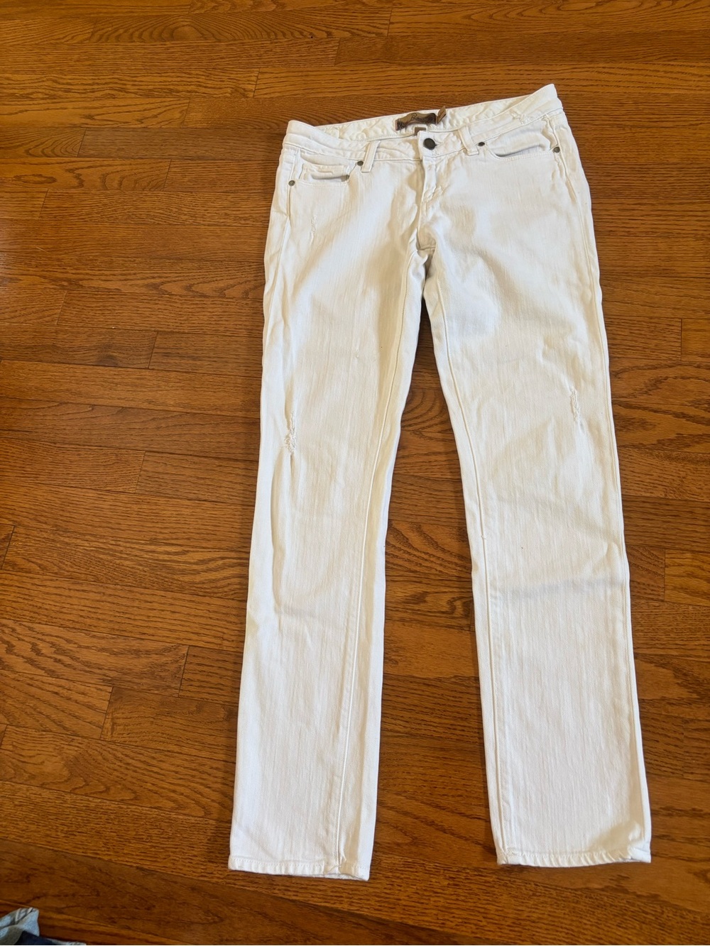 PAIGE White Straight-Leg Jeans